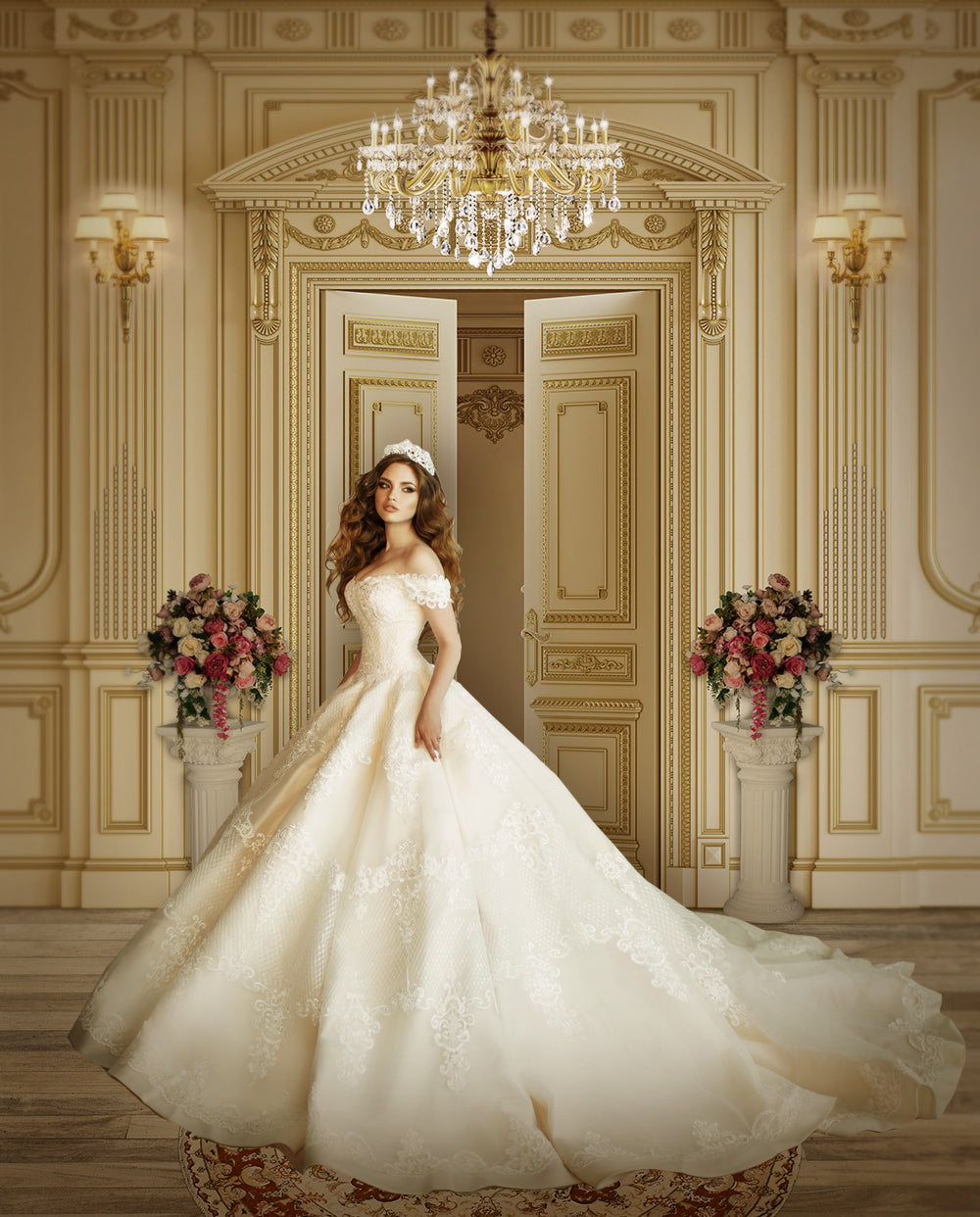 Avezano Luxury Court Style Photography Backdrop-AVEZANO